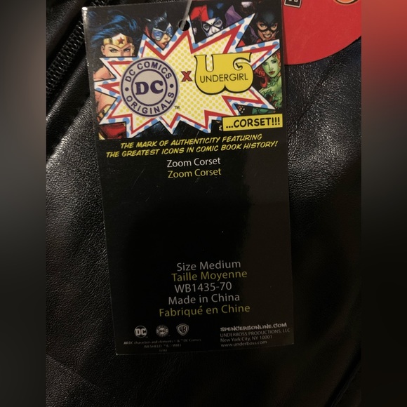 NWT Halloween Costume Wundergirl/Flash Zoom Faux Leather Fitted Corset/Superhero - Picture 11 of 16